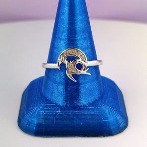 Bird and Moon Ring Size 9 - Fragrant Jewels